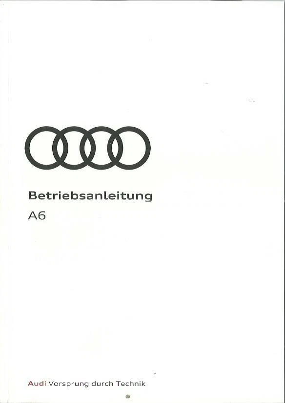 AUDi A6 S6 RS6 Bedienungsanleitung 2022 2023 Handbuch Betriebsanleitung C8 BA - Bild 1 von 4