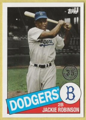 2020 Topps Jackie Robinson 1985 Topps Baseball 35th Anniversary  Dodgers 85-22 - Image 1 of 2