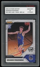 Brandon Podziemski 2023 Panini Instant RPS First Look 1st Graded 10 Rookie Card