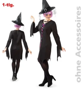 Hexe Runa Kleid Halloween Schwarz Fasching Karneval Party Cosplay  36 -42 - Picture 1 of 6