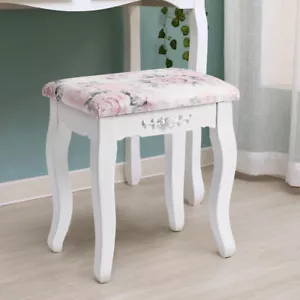 Dressing Table Stool Makeup Bench Chair Soft Padded Cushion Seat Vanity Chair - Picture 1 of 11