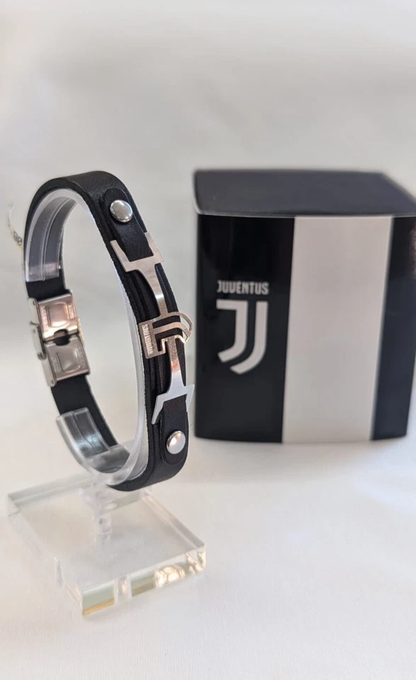 Bracciale Juventus Ufficiale cuoio con stemma ✅ + omaggio - Immagine 1 di 1