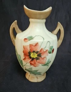 Robert Hanke RH Austria Handled Vase 6" Hand Painted 1881-1914 Red Mark VGUC - Picture 1 of 13