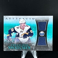 Jason Pominville 2010 Upper Deck Artifacts Treasured Swatches Dual Emerald /15