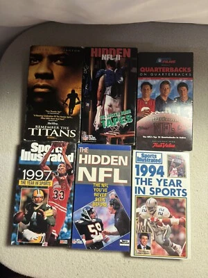 NFL Football Nostalgia VHS Bundle Remember the Titans Sports Illustrated 90s - Image 1 of 4