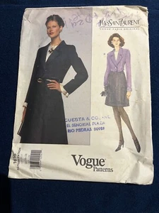 Patrón de costura vintage Vogue 1616 talla 14-16-18 Yves Saint Laurent sin cortar - Imagen 1 de 7