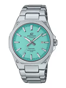 NUOVO Orologio Uomo Casio Edifice SLIM TURCHESE Zaffiro Bluetooth Acciaio EFRS108D-2B - Foto 1 di 8