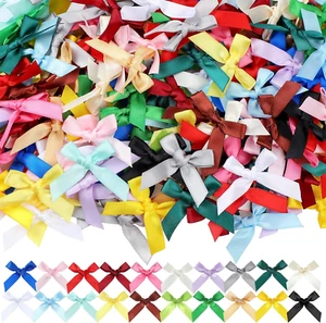 300 Pcs Mini Ribbon Craft Bows, Small Multicolor DIY Craft Tiny Bows for Present - Picture 1 of 12