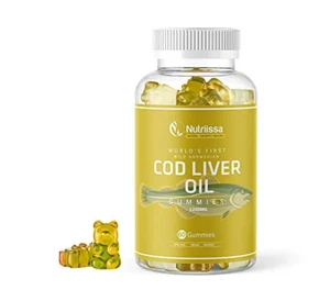 Organic Cod Liver Oil Gummy – World's First Wild-Caught Norwegian 1200mg(1 Pack) - Picture 1 of 3