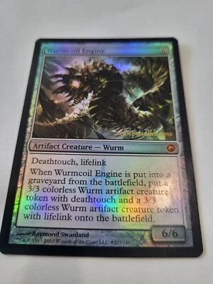 MTG Scars Of Mirrodin Foil Pre-release Wurmcoil Engine Excellent - NM - Image 1 of 4