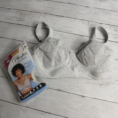 Playtex 18 Hour Women's Bra Size 36DD Wire Free Gray Cotton Stretch - Image 1 of 4