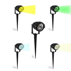 FARETTO A LED COB DA ESTERNO PER GIARDINO CON PICCHETTO IP65 5W LUCE ORIENTABILE - Foto 1 di 12