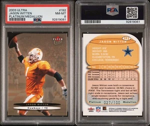 Jason Witten 2003 Fleer Ultra Platinum Medallion # /100 RC - PSA 8 - Picture 1 of 3