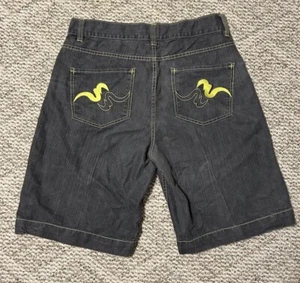 Herren W.R. Gass Dry Goods Jeansshorts WR7, Größe 36, gelb Stickerei Y2K Baggy - Bild 1 von 11