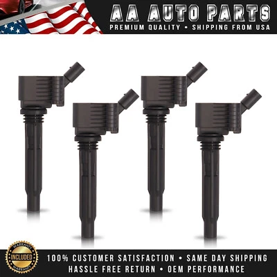 Bobina de encendido 4 piezas UF765 para Volkswagen Beetle 2011-14 y Jetta L4 2013-16 2,0 L Foto 1 de 4
