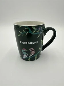 Taza de café verde Starbucks 2020 con follaje tropical y pájaros 10 oz - Imagen 1 de 6