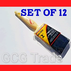 12 of 2 Inch Paint Brush Economy Polyester Linzer All Tips of Paints Size 2" - Picture 1 of 4