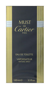 Cartier Must De Cartier Eau De Toilette Spray 3.3Oz In Box (Original Formula)