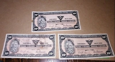 Lote de 4 neumáticos canadienses raros de 10 centavos CTC Foto 1 de 2