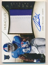 2014 Immaculate Collection Rookie Premium Patch Autographs #32 Andre Williams/49