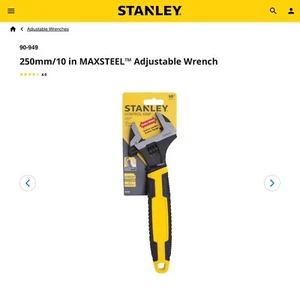 10"/250mm Stanley MaxSteel verstellbarer Schraubenschlüssel 36mm Öffnungsbacken - 0-90-949 - Bild 1 von 5