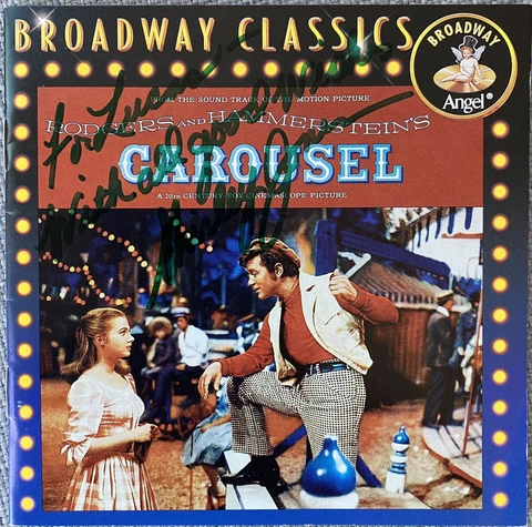 Shirley Jones Signed In Person Carousel 1956 Film Soundtrack CD Cover -Authentic Cover