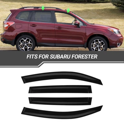 4 Pcs Window Visors Sun Vent Shade Wind Guard For Subaru Forester 2014-2018 - Image 1 of 4