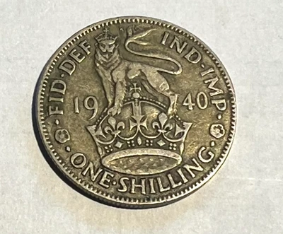*One Shilling coin from Great Britain minted in 1940 (under George VI) - Image 1 of 2