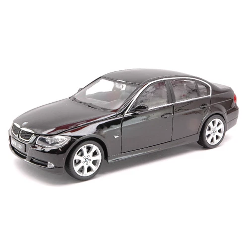 BMW 330 I 2007 BLACK 1:24 - Welly Auto Stradali Modellino Nuovo - Immagine 1 di 1