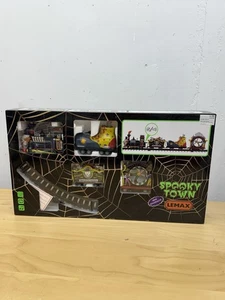 Set treno espresso Lemax Spooky Town collezione firmata 94954 in scatola - Foto 1 di 8