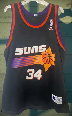 90s Phoenix Suns NBA Charles Barkley #34 Vintage Champion Men's Jersey Size 44 - Image 1 of 4