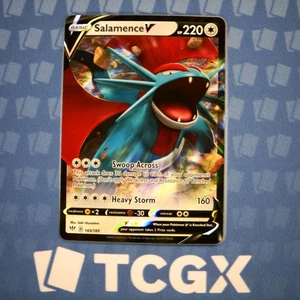 Pokemon - Salamence V - 143/189 - SWSH03: Darkness Ablaze - Holo - Ultra Raro Casi Nuevo - Imagen 1 de 1