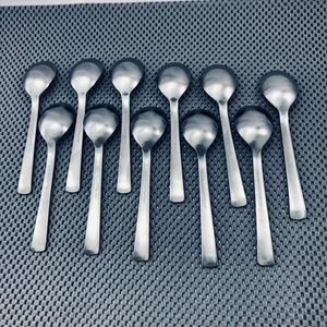 HELMICK WELCH SVENSKA MERIT SATIN Oval Teaspoon 6 5/16"  18/10 Stainless 11 Lot - Picture 1 of 4