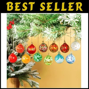 12 mundgeblasene Glaskugeln Außendeko - Bild 1 von 11