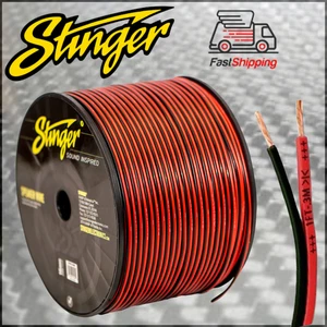 STINGER SPW516RB / 16 GAUGE RED/BLACK TRUE SPEC (OFC) COPPER SPEAKER WIRE 1,000' - Picture 1 of 4