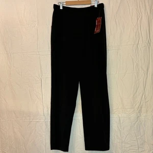 JM Collection Black Petite Pants Stretch Elastic Waist Pull On Women 14P NWT - Picture 1 of 10
