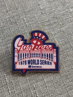 NEW YORK YANKEES  CHEMICAL BANK 1978 WORLD SERIES CHAMPIONS LAPEL PIN - Image 1 of 2