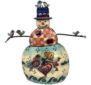 Jim Shore Heartwood Creek Snowman Ornament Figurine 5 1/2" Winters Song 2003 - Picture 1 of 6