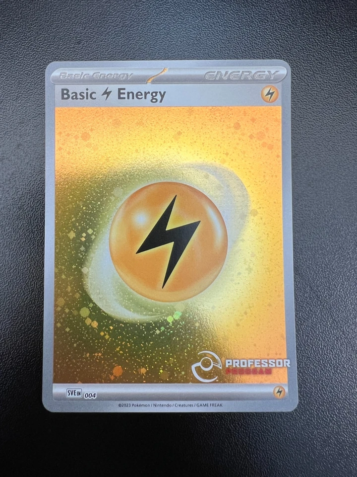 Pokemon Basic Lightning Energy SVE 004 Professor Program 2023 Cosmos Holofoil NM - Image 1 of 4