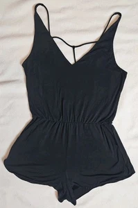 Victoria’s Secret Damen-Strampler ärmellos V-Ausschnitt Medium schwarz Stretch Taschen - Bild 1 von 7