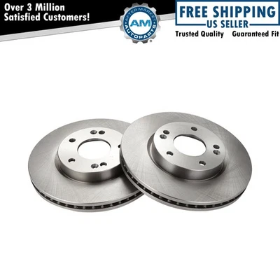 Front Disc Brake Rotor Pair Set for 2005-2010 Kia Sportage 05-09 Hyundai Tucson - Image 1 of 4