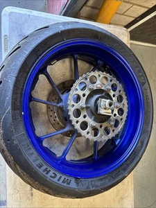 Yamaha MT09 2014 Rear wheel rim with tyre Sprocket And Axle As Shown - Picture 1 of 8