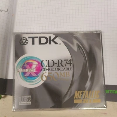 TDK CD-R 74 (Metallic) - 650MB, 12x Speed **NEW** *Blank Recordable CDs* - Image 1 of 2