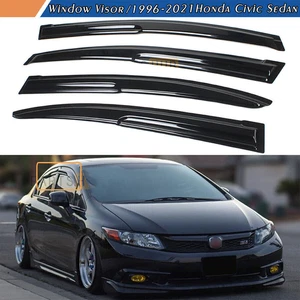 For Honda Civic Sedan Mugen Style Window Visors Vent Rain Guards Wind Ijfjxolzst - Picture 1 of 34