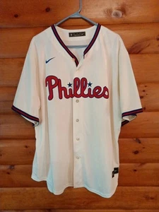 Maglia da baseball originale Philadelphia Phillies Nike #10 Realmuto taglia XL crema - Foto 1 di 18