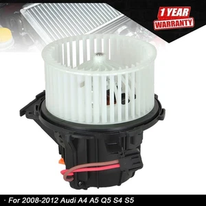 8K1820021B Blower Heater Motor AC w/Fan Cage Fit For 2008-12 Audi A4 A5 Q5 S4 S5 - Picture 1 of 8