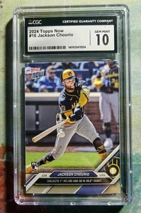 2024 Topps Now - Jackson Chourio #16 /9845 (RC) CGC 10 - Picture 1 of 2