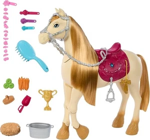 Barbie Spielzeugpferd mit Geräuschen Musik & Zubehör Mädchen Geschenk - Bild 1 von 5