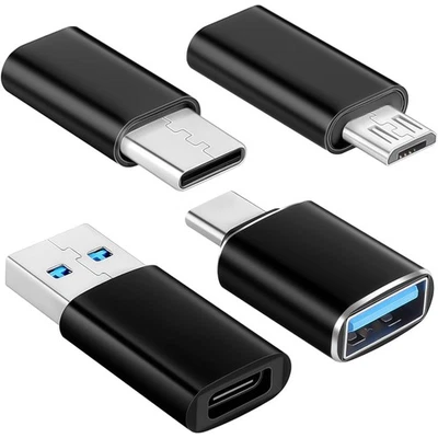 [4 Pezzi] Adattatore USB C a USB 3.0 Compatibile Con MacBook Pro Samsung Galaxy - Immagine 1 di 4