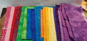 Posten passende Farben Baumwollstoff Batiqs Überzüge verschiedene Größen Posten 21 - Bild 1 von 6